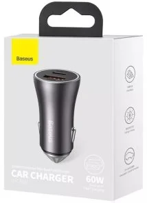 Фото: Автомобільний зарядний пристрій Baseus Golden Contactor Max 60W Dark gray (CGJM000113) № 5 | KTC