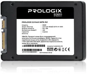 Фото: SSD-накопичувач ProLogix S320 SATA III 960GB (PRO960GS320) № 2 | KTC