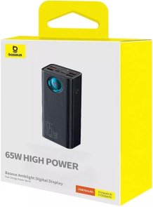  Батарея універсальна Baseus Amblight 26800mAh 65W Black (54075)