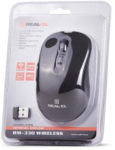 Миша Real-EL RM-330 Black (EL123200035)