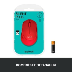 Фото: Миша Logitech M330 Silent Plus Red (910-004911) № 6 | KTC
