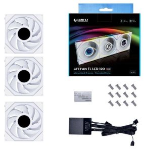 Кулер Lian-Li Uni Fan TL LCD 120 White 3pcs (G99.12TLLCD3W.00)