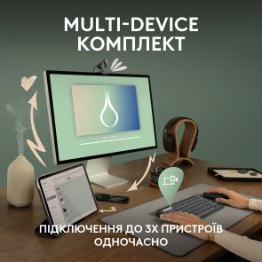 Комплект клавіатура+миша Logitech Pebble 2 Combo Tonal White (920-012240)