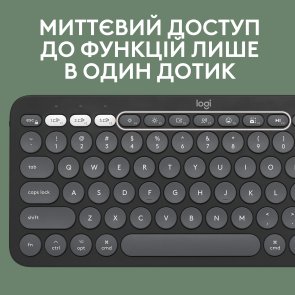 Комплект клавіатура+миша Logitech Pebble 2 Combo for Mac US International Tonal Graphite (920-012244)