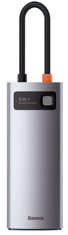 USB-хаб Baseus Metal Gleam Series 5in1 Space Gray (CAHUB-CX0G/WKWG020013)