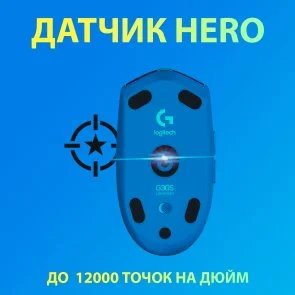 Фото: Миша Logitech G305 Lightspeed Blue (910-006014) № 6 | KTC