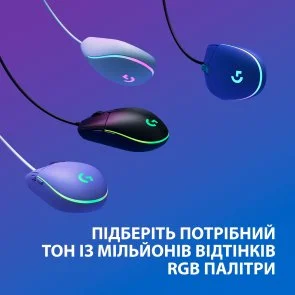 Фото: Миша Logitech G102 Lightsync Blue (910-005801) № 10 | KTC