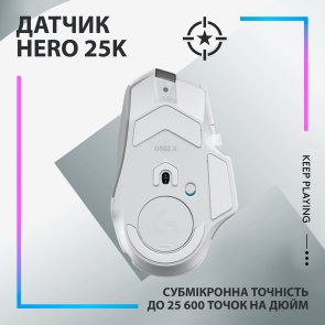 Миша Logitech G502 X Plus White (910-006171)