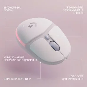 Фото: Миша Logitech G705 White (910-006367) № 3 | KTC