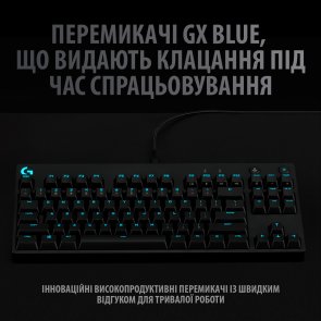 Клавіатура Logitech G Pro TKL GX Blue Clicky US/Ukr Black