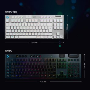 Клавіатура Logitech G915 TKL Tactile White