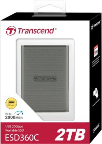 Зовнішній SSD-накопичувач Transcend ESD360C 2TB Gray (TS2TESD360C)