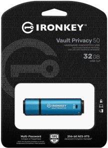 Флешка USB Kingston IronKey Vault Privacy 50 32GB Blue (IKVP50/32GB)