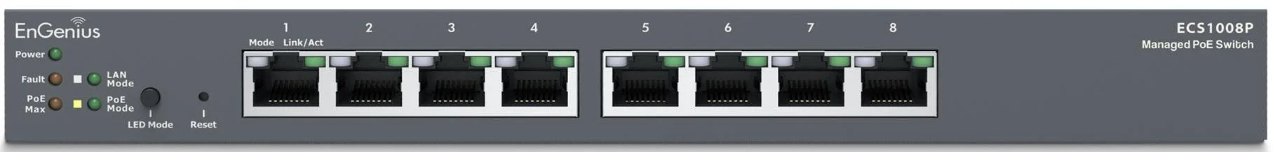 Фото: Комутатор EnGenius ECS1008P (1402A0090311) № 3 | KTC