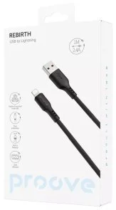 Фото: Кабель Proove Rebirth 2.4A AM/Lightning 1m Black (CCRE60001101) № 2 | KTC