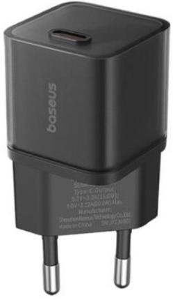 Зарядний пристрій Baseus GaN5S Fast Charger 1C 20W Black (P10162503113-00)