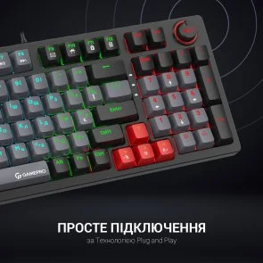 Фото: Клавіатура GamePro MK120R Red Switch USB Black № 7 | KTC
