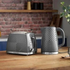 Фото: Електрочайник Russell Hobbs Groove Grey (26382-70) № 10 | KTC