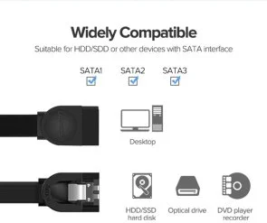 Фото: Кабель UGREEN US217 SATA / SATA 0.5m Black (UGR-30796) № 6 | KTC