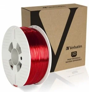 Фото: Пластик (філамент) для 3D друку Verbatim 3D PET-G Filament 2.85mm/1kg Red Transparent (55062) № 2 | KTC