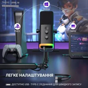 Фото: Мікрофон Fifine TAM8 XLR/USB Black № 9 | KTC
