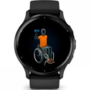 Фото: Смарт годинник Garmin Venu 3 Slate Stainless Steel Bezel with Black Case and Silicone Band (010-02784-01) № 3 | KTC