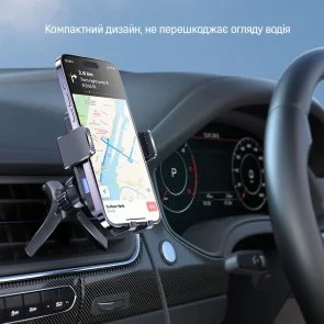 Фото: Кріплення для мобільного телефону ColorWay AutoSense Car Wireless Charger 2 Dashboard/Air Vent 15W (CW-CHAW040Q-BK) № 7 | KTC