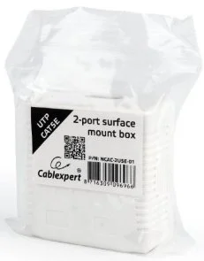 Фото: Розетка зовнішня Cablexpert UTP RJ-45 Cat.5e White (NCAC-2U5E-01) № 3 | KTC