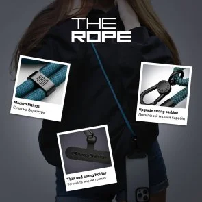 Фото: Ремінець для смартфону ArmorStandart Rope Black Denim with Dark holder (ARM76096) № 4 | KTC