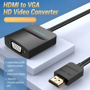 Фото: Перехідник Vention 1080P HDMI M / VGA F 0.15m (42154) № 4 | KTC