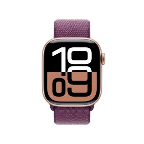 Смарт годинник Apple Watch Series 10 GPS 42mm Rose Gold Aluminium Case with Plum Sport Loop (MWWK3)