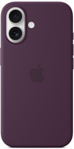 for iPhone 16 - Silicone Case with MagSafe Plum