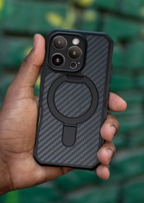 for iPhone 16 Pro - FORCE R CARBON W with MagSafe Black