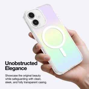 Фото: Чохол AMAZINGthing for iPhone 16 - Minimal Case with MagSafe Iridescent (IP166.1MMINRB) № 9 | KTC