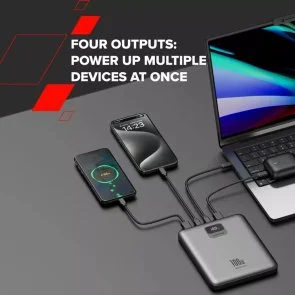 Фото: Батарея універсальна Canyon PB-2008 20000mAh 100W Dark Gray (CNE-CPB2008DG) № 8 | KTC