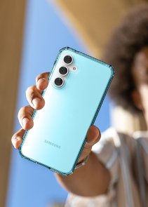 Чохол iTSkins for Samsung A55 - SPECTRUM R CLEAR Light Blue (SG55-SPECM-LBLU)