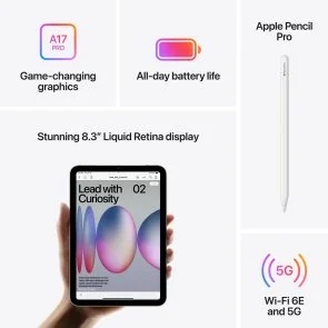 Фото: Планшет Apple iPad Mini 2024 Wi-Fi LTE 512GB Blue (MYHD3) № 6 | KTC