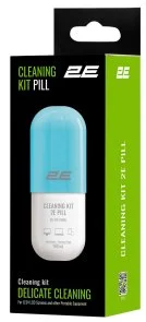 Фото: Набір для чищення 2E Pill 140ml для LED / LCD + серветка White/Blue (2E-SK140BL) № 4 | KTC