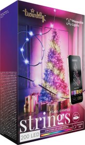 Гірлянда Twinkly Strings USB 200 Pearl-shaped RGB LEDs, Green Wire, USB-C (TWKP200RGB-G)