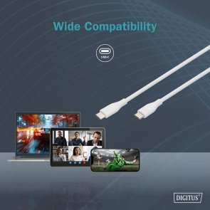 Digitus 60W Type-C/Type-C 2m White