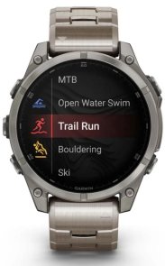 Смарт годинник Garmin Fenix 8 - 47 mm Amoled Sapphire Titanium with Vented titanium bracelet (010-02904-40)