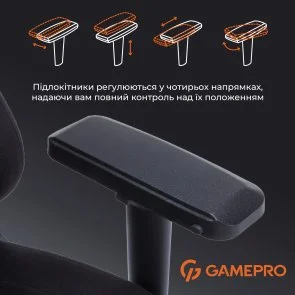 Фото: Крісло GamePro FGC750 Fabric Black (FGC750B) № 16 | KTC