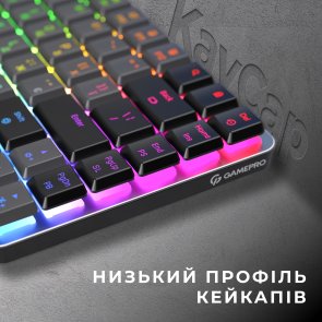 Клавіатура GamePro MK230R Red Switch Low Profile WL/BT/USB Dark Gray