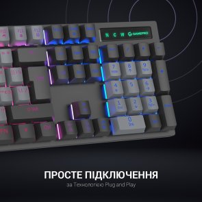 Клавіатура GamePro MK105B Blue Switch LED USB Black