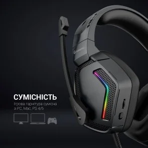 Фото: Гарнітура GamePro HS605 RGB Black № 12 | KTC