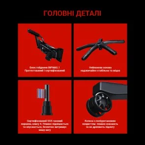 Фото: Крісло Anda Seat Luna Size L Black/Red (AD18-44-BR-PV) № 18 | KTC