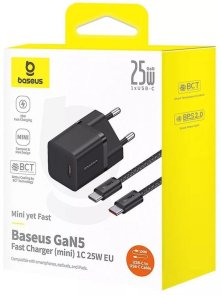 GaN5 Fast Charger mini 1C Black with Type-C / Type-C