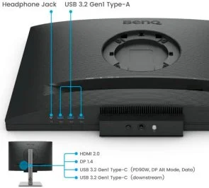 Фото: Монітор BenQ RD280U Grey (9H.LM1LJ.TBE) - 28.2" IPS / 3840x2560 / 60 Гц / Pivot / HAS № 10 | KTC
