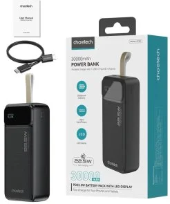 Фото: Батарея універсальна Choetech B730 30000mAh 22.5W Black (B730-ACBK) № 3 | KTC