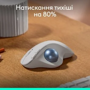 Фото: Миша Logitech Ergo M575S Trackball Wireless Off-White/Blue (910-007030) № 12 | KTC
